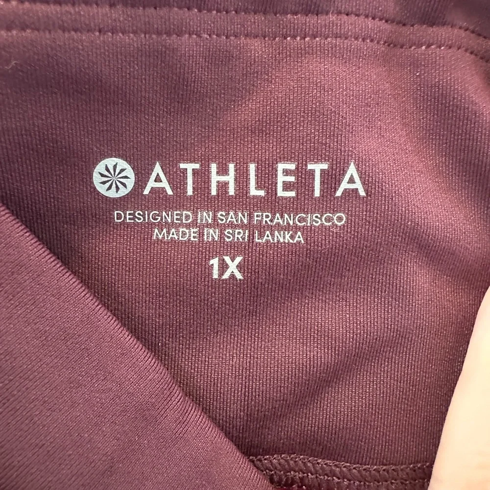 Athleta Leggings in Burgundy and Pink